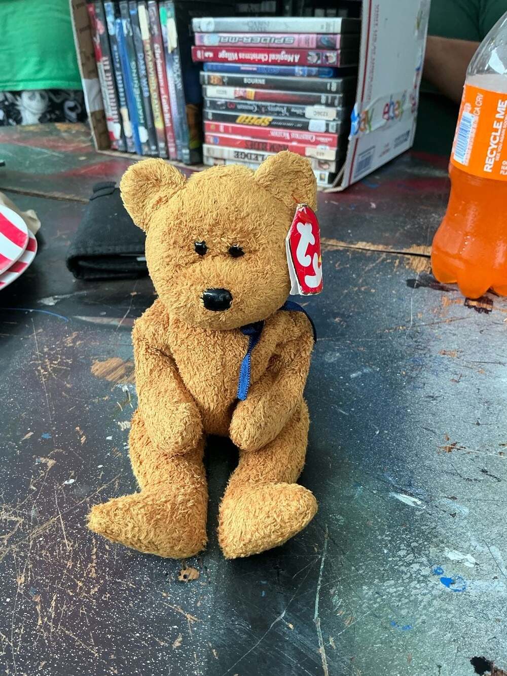 Ty Beanie Baby Fuzz the Bear 1998